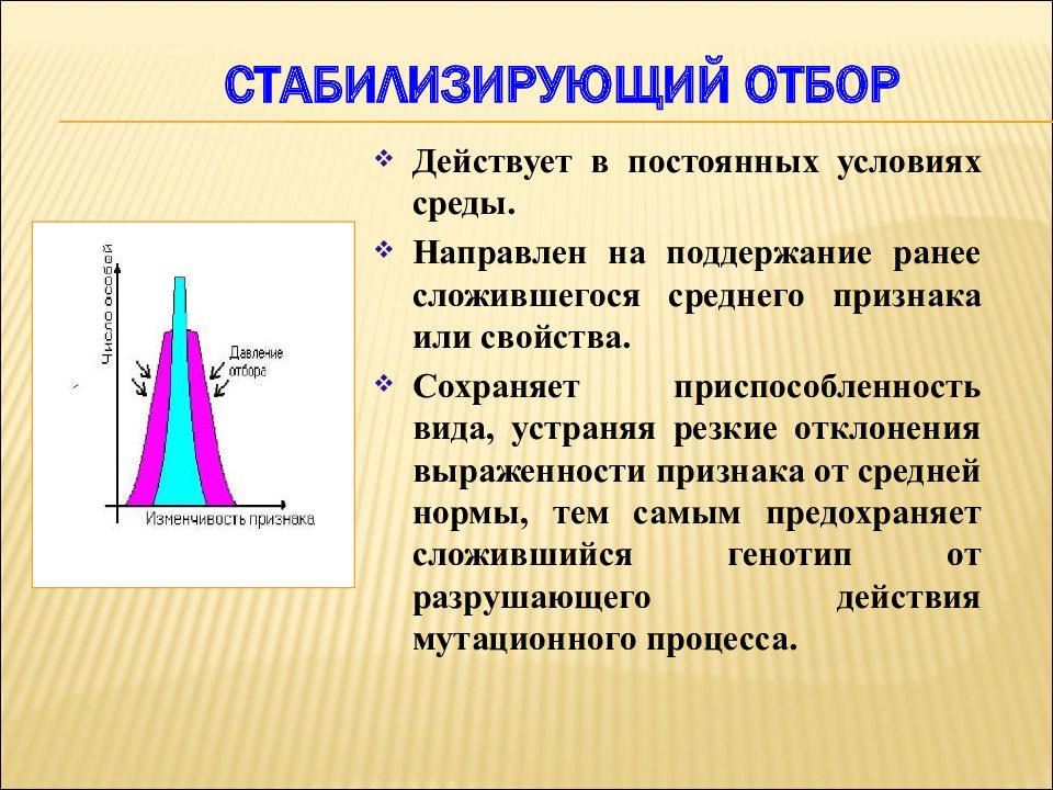 Схема движущего отбора