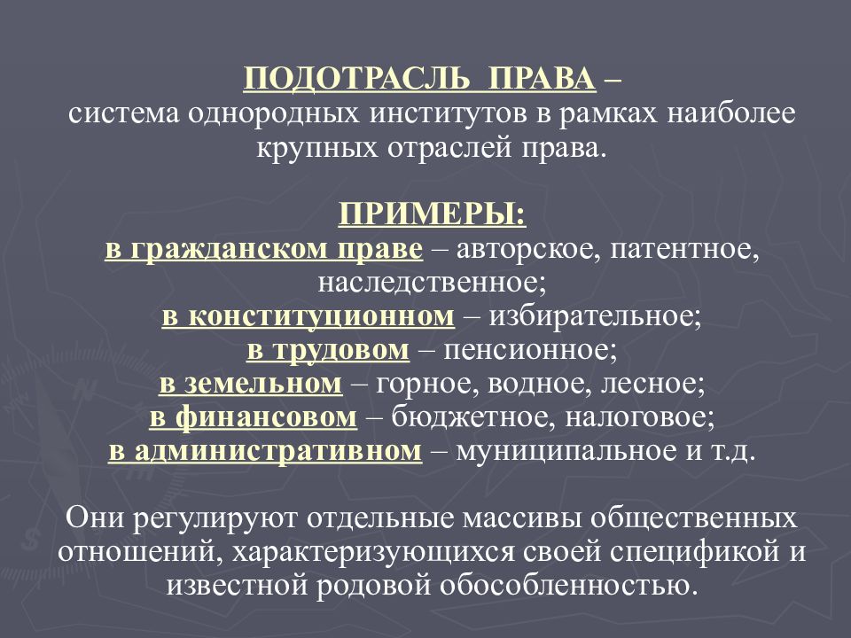 Конституционно правовые институты презентация