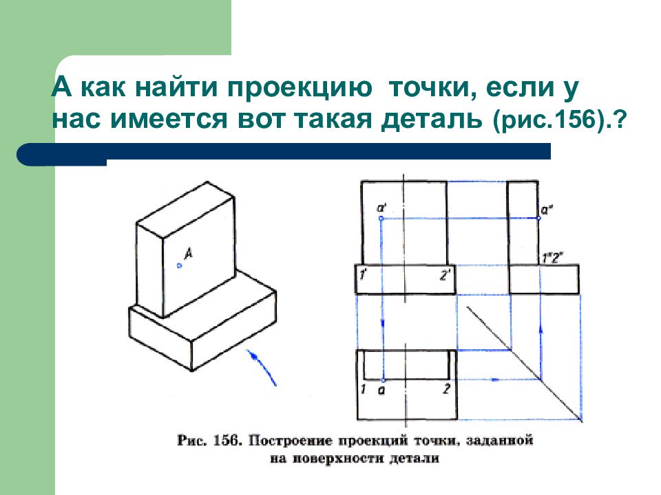 Как проецировать точки на чертеже