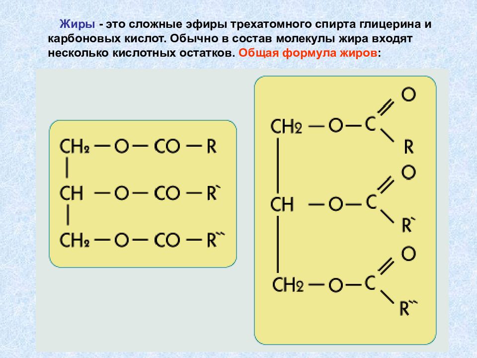 Сложные эфиры и жиры презентация