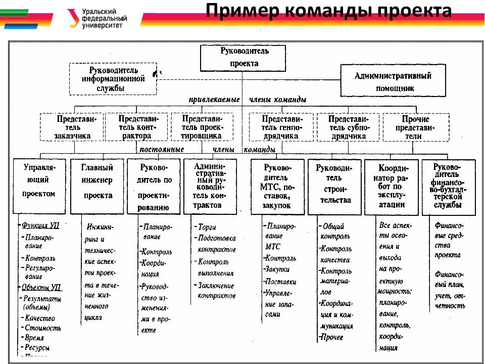 Состав команды проекта это