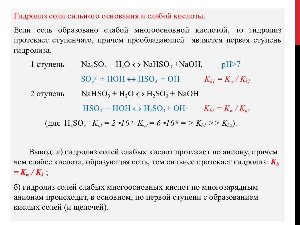 Суть гидролиза солей