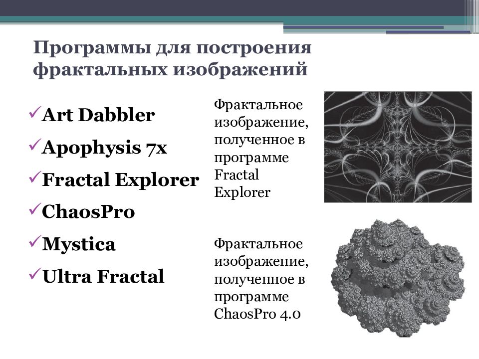 Фрактальная графика презентация