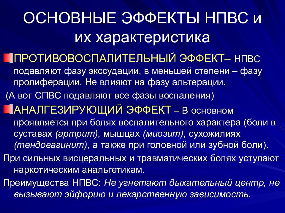 Механизм действия нпвс схема