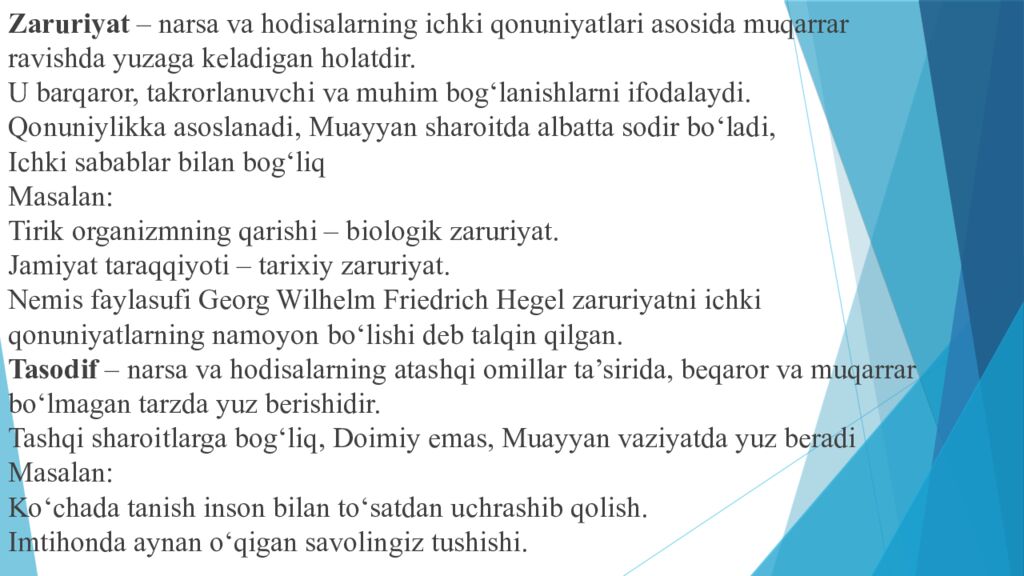 Mavzu : RIVOJLANISH FALSAFASI reja 1. Rivojlanish, tarakkiyotning