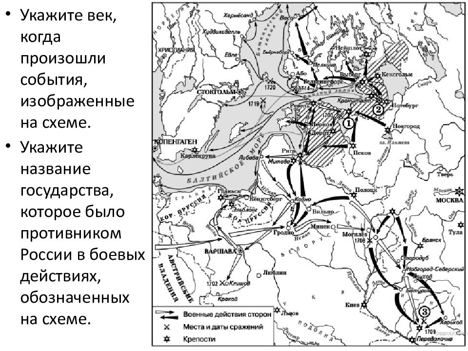 Одной из причин войны события которой обозначены на схеме был конфликт между православными