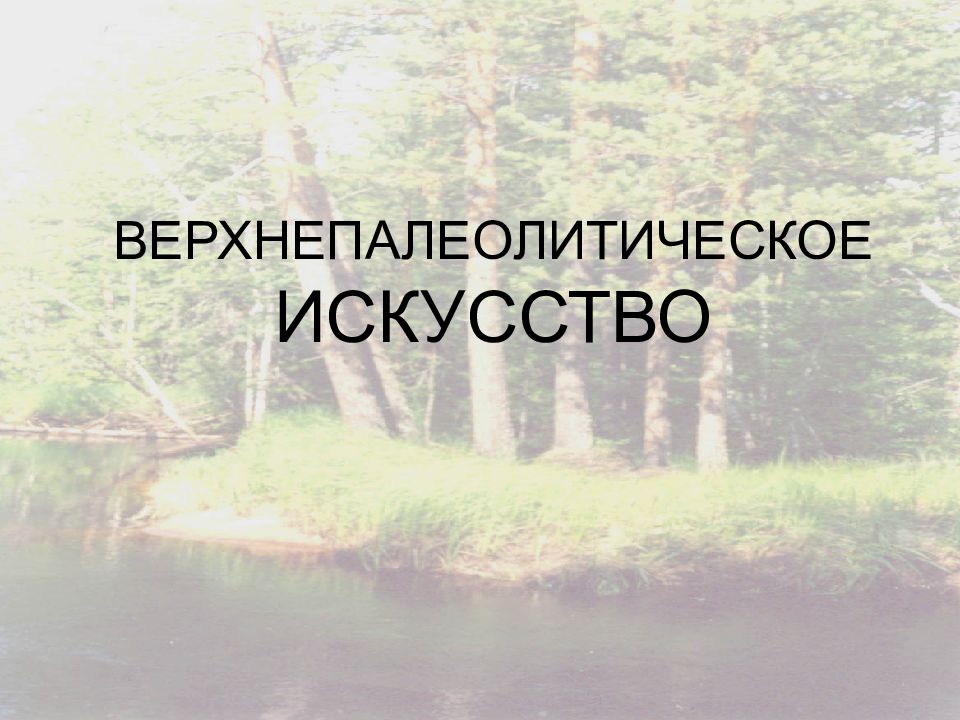 ВЕРХНЕПАЛЕОЛИТИЧЕСКОЕ ИСКУССТВО