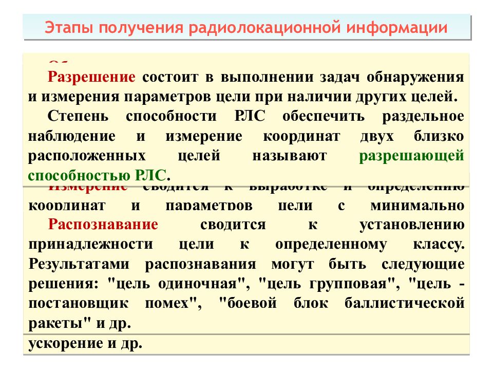 Теоретические основы радиолокации Тема 1 : Принципы построения системы ПРН