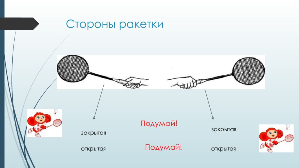 Закрытая сторона. Стороны ракетки. Закрытая сторона ракетки. Открытая и закрытая сторона ракетки. Открытая и закрытая сторона ракетки для бадминтона.