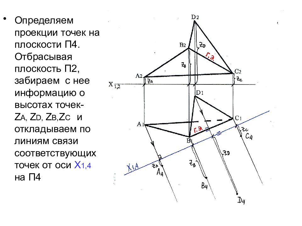 Найти проекцию треугольника на плоскость. Проекция точки на плоскость. Как построить проекцию точки на плоскость. Проекция треугольника на плоскости п2. Плоскость п4.