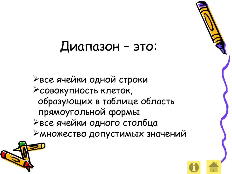 Диапазон это совокупность клеток образующих в таблице