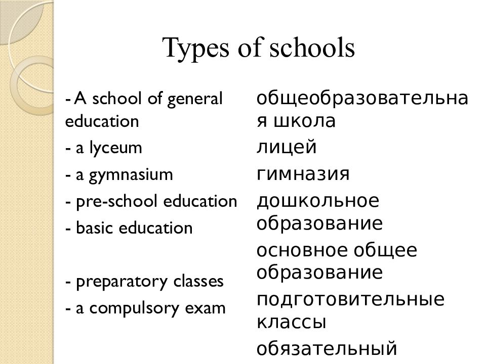 Differences russian and english