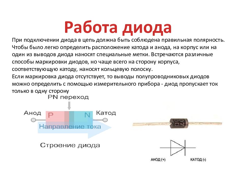 Плюс диода на схеме