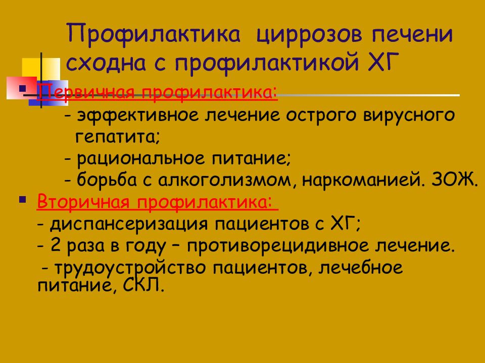 План ухода за пациентом с циррозом печени