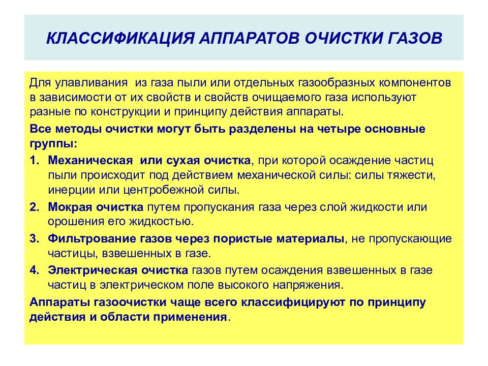 Методы очистки промышленных выбросов в атмосферу презентация