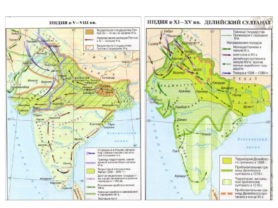 Карта индии в средние века
