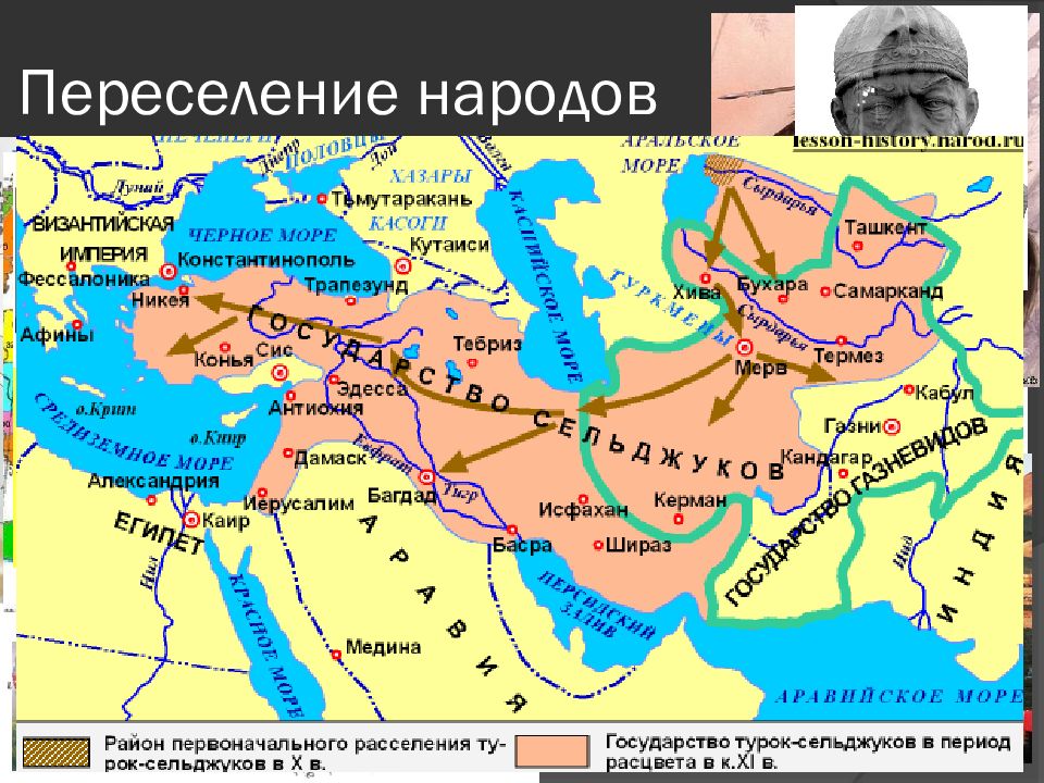 Цифрой 3 на схеме показаны районы расселения туркменских племен район кульджа до 1917