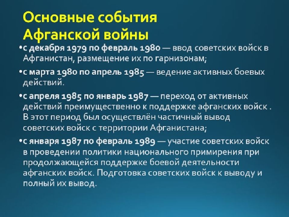 Советско афганская война презентация