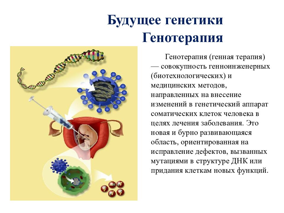 Генотерапия история и перспективы презентация