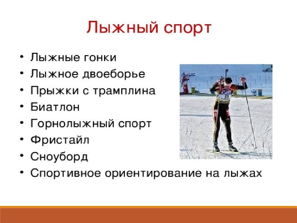 Какие виды спорта относятся к лыжному спорту. Виды лыжного спорта.