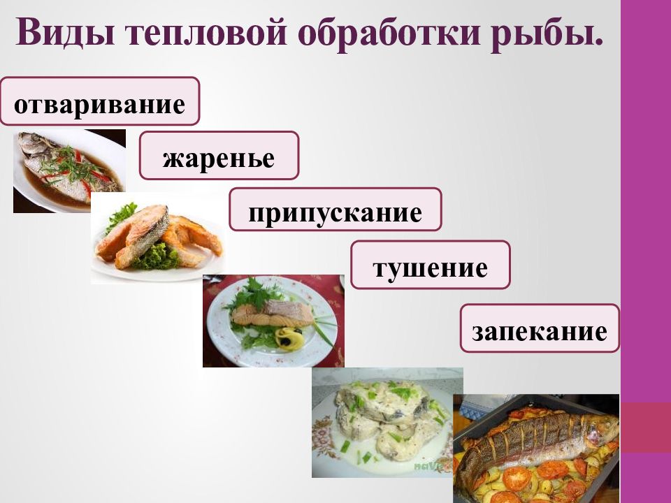 Какой вид кулинарной обработки блюд не относится. Тепловая обработка рыбы. Теплавая обрадотка рыб. Способы тепловой обработки рыбы. Тепловая кулинарная обработка рыбы.