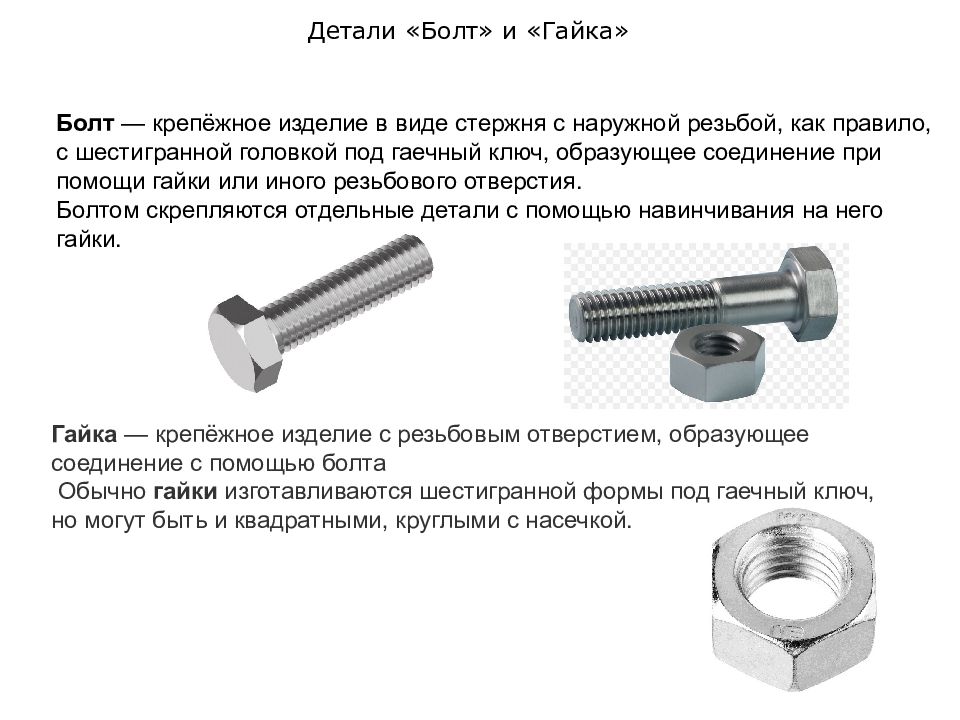 Технологическая карта изготовления болтов