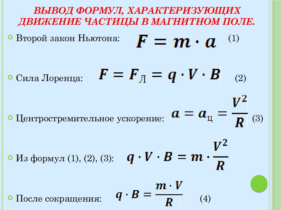 Формула магнитного