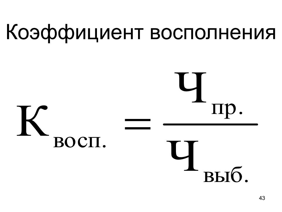 Коэффициенты кадров. Коэффициент восполнения численности работников. Коэф восполнения кадров формула. Коэффициент восполнения работников рассчитывается по формуле:. Коэффициент восполнения численности работников формула.