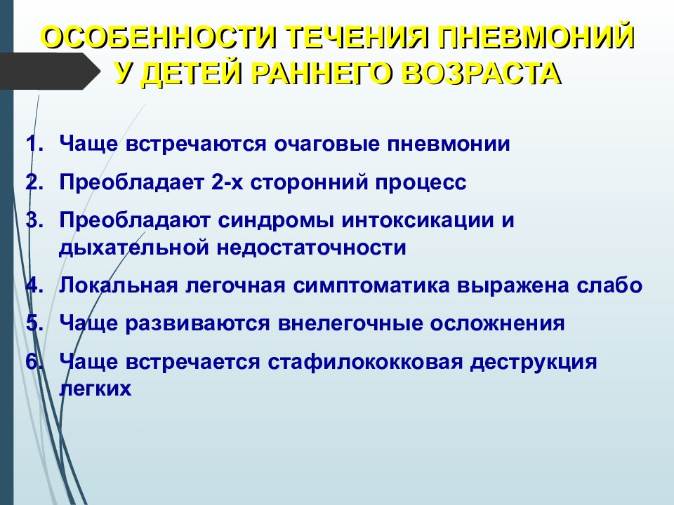 Осложнения пневмонии у детей презентация