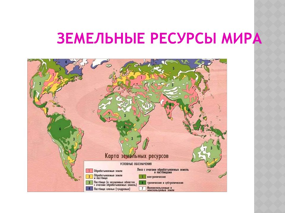 Обеспеченность земельными ресурсами. Земельные ресурсы мира карта. Карта обеспеченности земельными ресурсами мира.