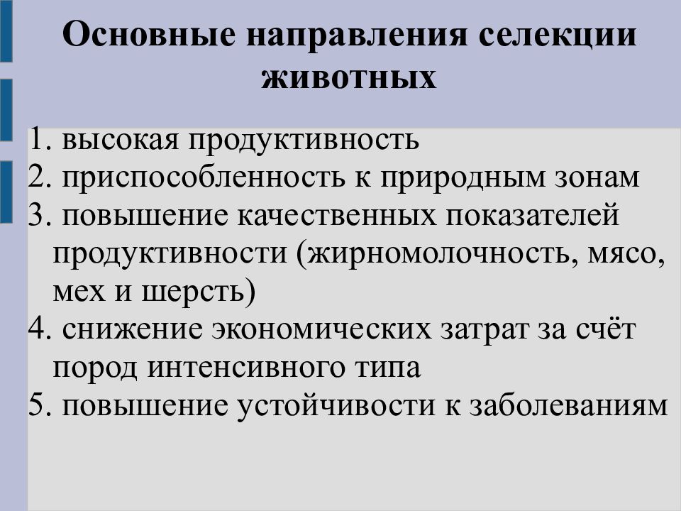 Достижения в селекции животных презентация