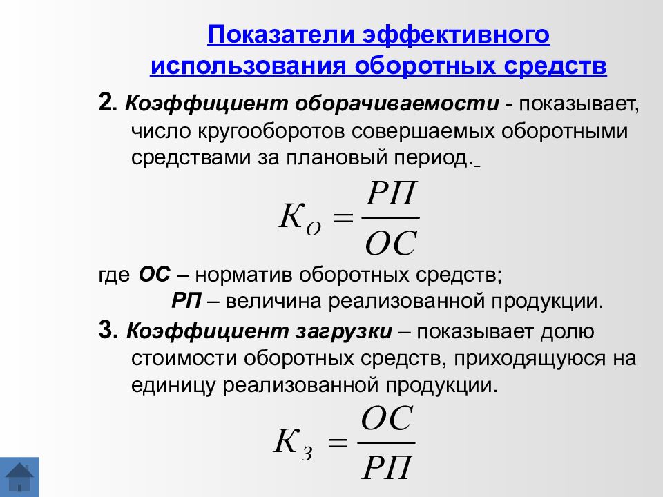 Анализ эффективности использования оборотных средств презентация