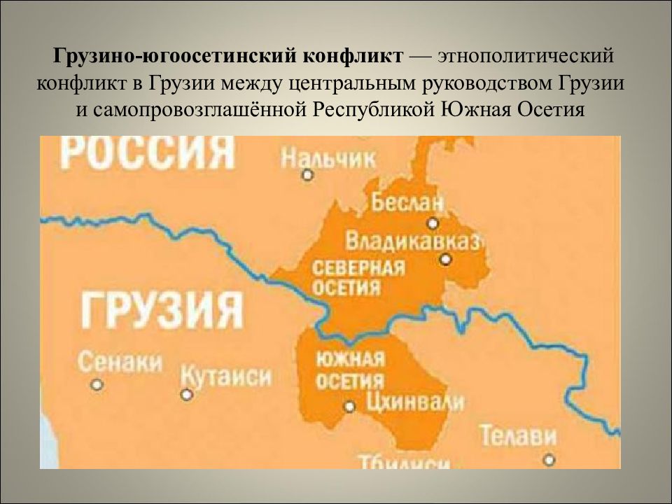 Грузино осетинский конфликт 2008 года презентация