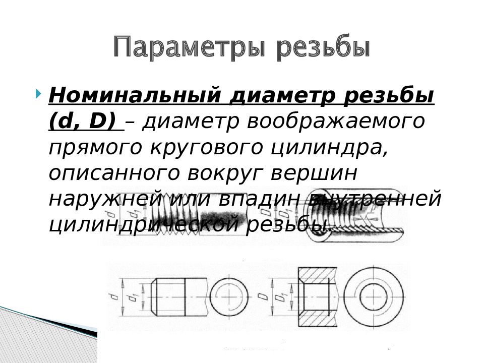 Инженерная графика резьбы презентация