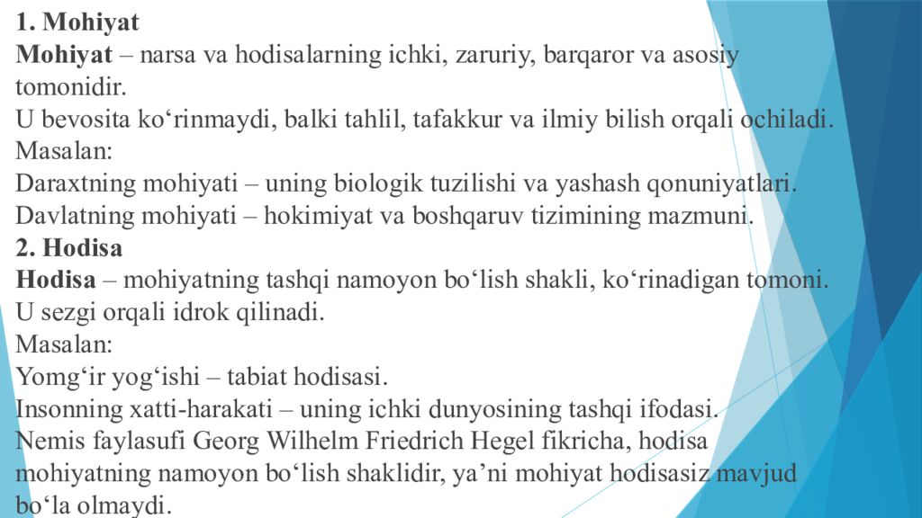 Mavzu : RIVOJLANISH FALSAFASI reja 1. Rivojlanish, tarakkiyotning