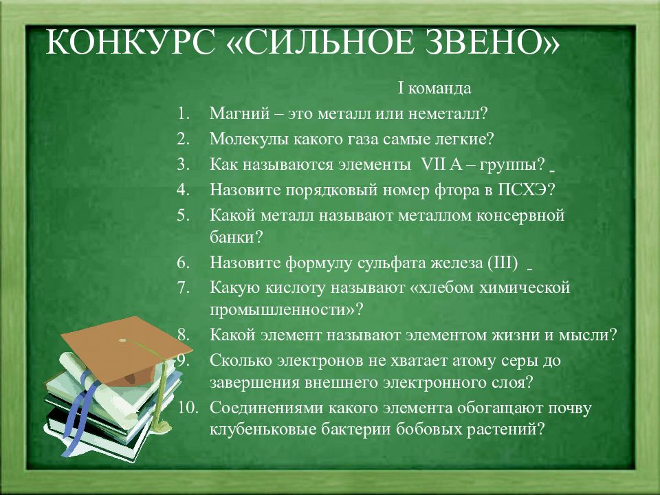 Конкурс сильнее. Сильное звено.