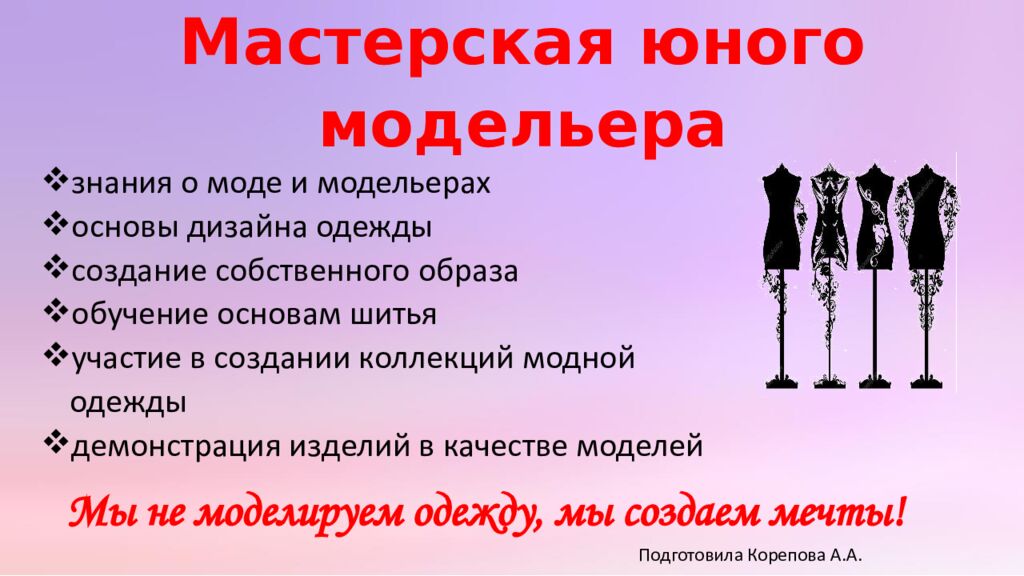 Мастерская юного модельера знания о моде и модельерах основы дизайна