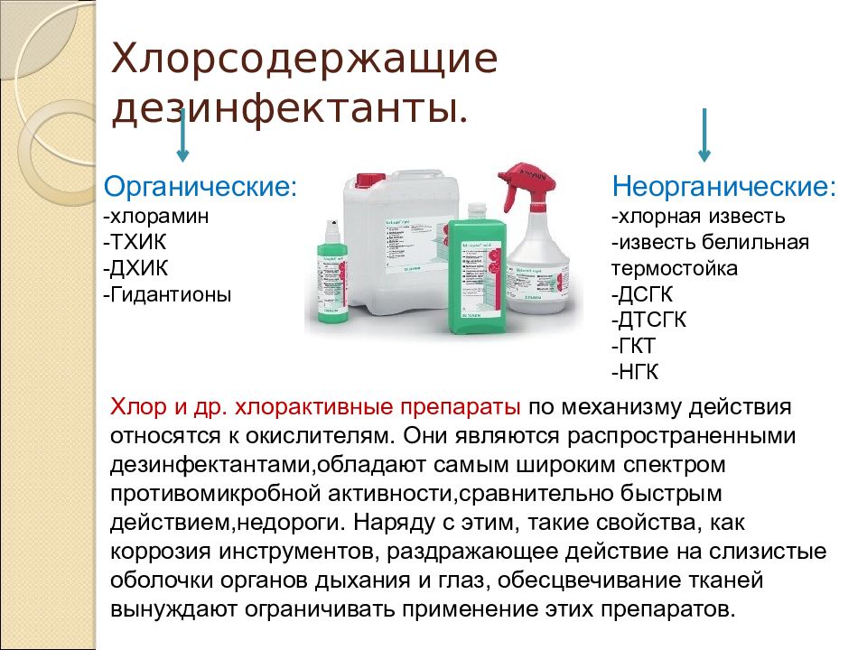 Презентация антисептики и дезинфектанты