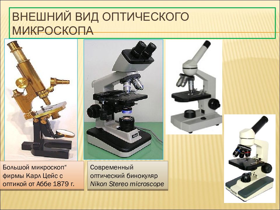 Виды микроскопов презентация