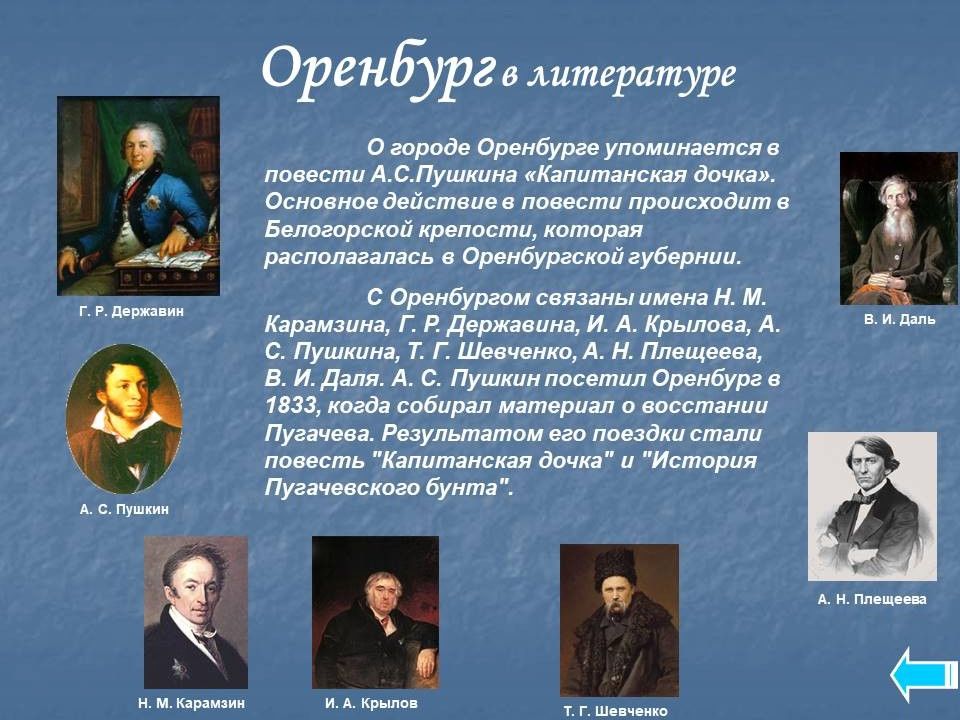 Писатели оренбуржья презентация