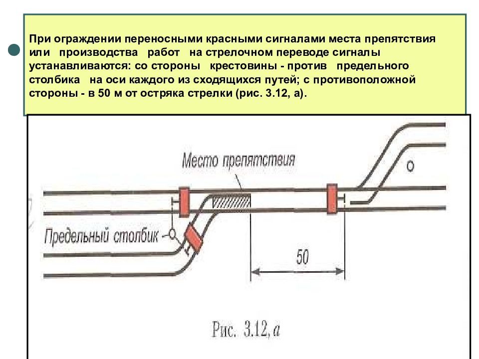 Порядок ограждения места работ на станции