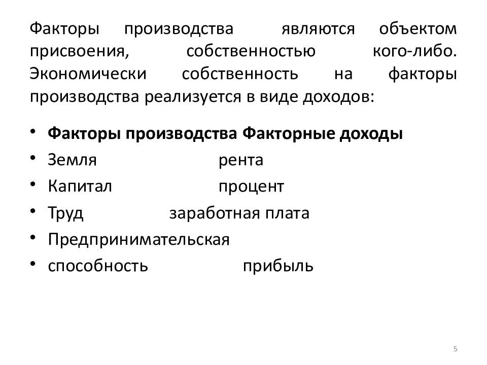 Рента является факторным доходом. Фактором производства является. Факторы производства. Внутренние факторы производства. Внешние факторы производства.