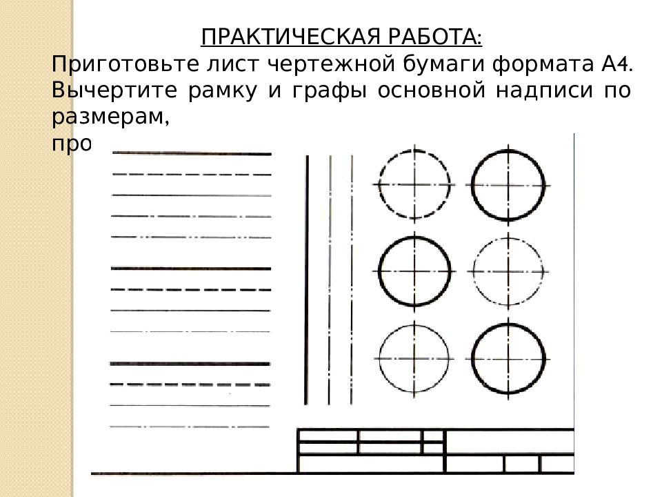 Изображение используемое на чертежах как правило для размещения какой либо части предмета