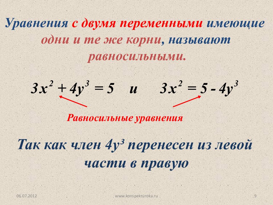 Линейные уравнения 7 класс презентация