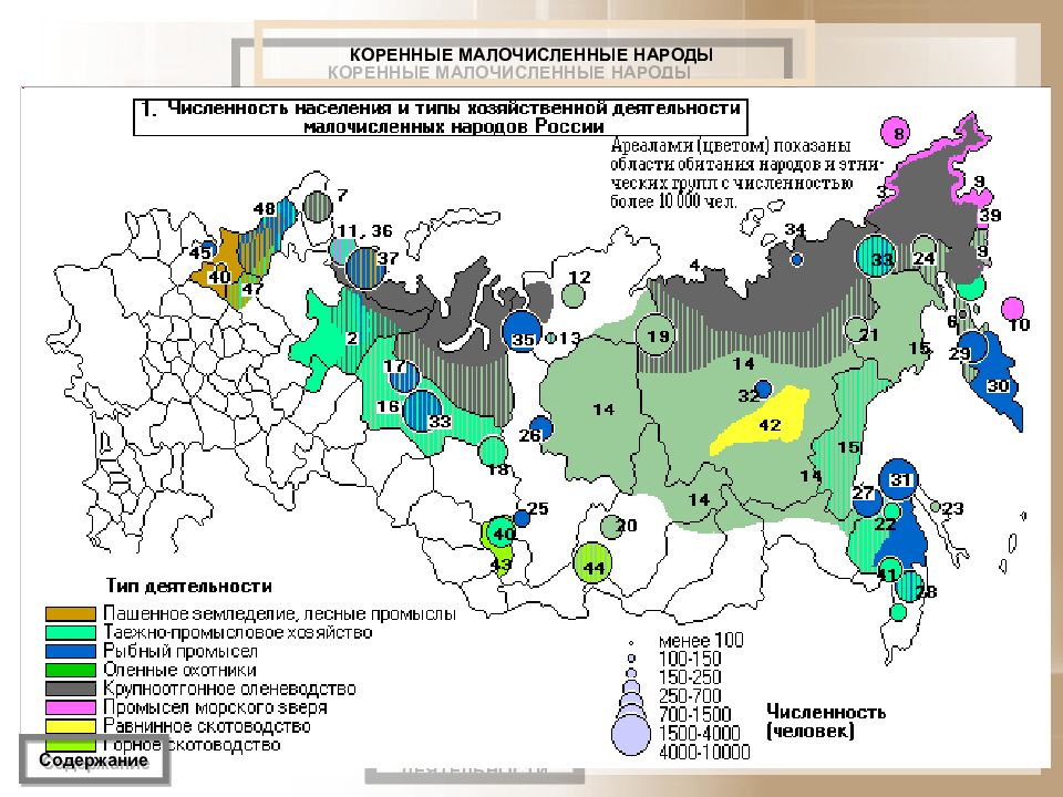 Карта хозяйственной деятельности россии