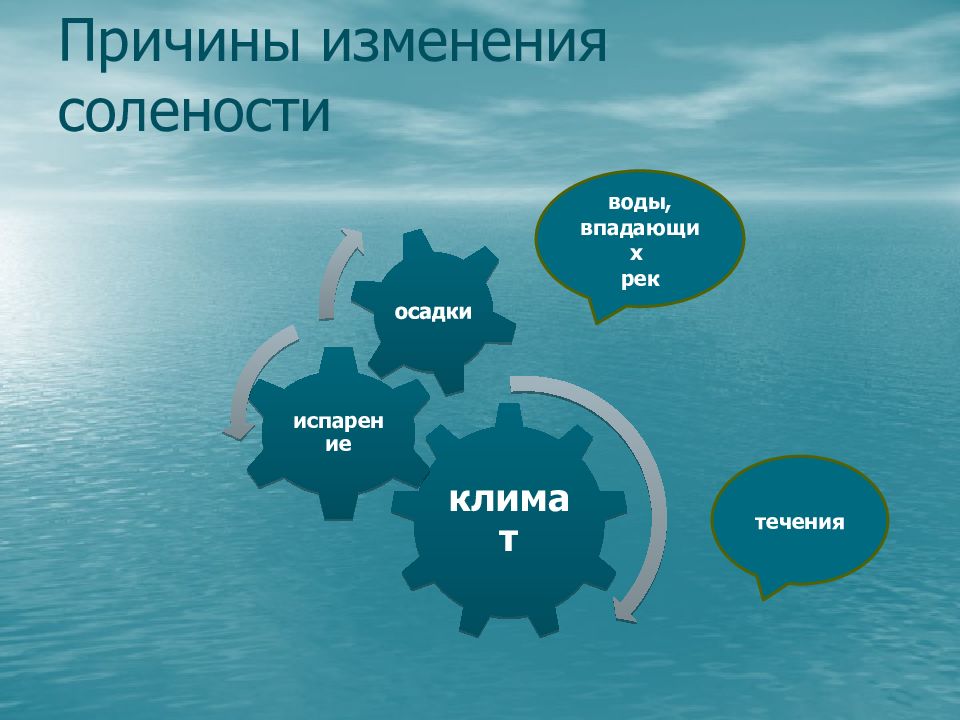 Соленость зависит от осадки испарение соленость