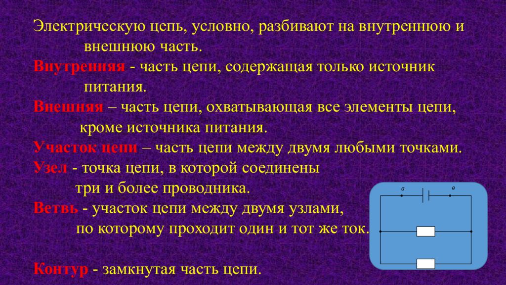 Внешний 1 какой. Внешний и внутренний участок цепи. Внешняя и внутренняя часть цепи. Внешние и внутренние части цееи. Внутренние и внешние электрические цепи.