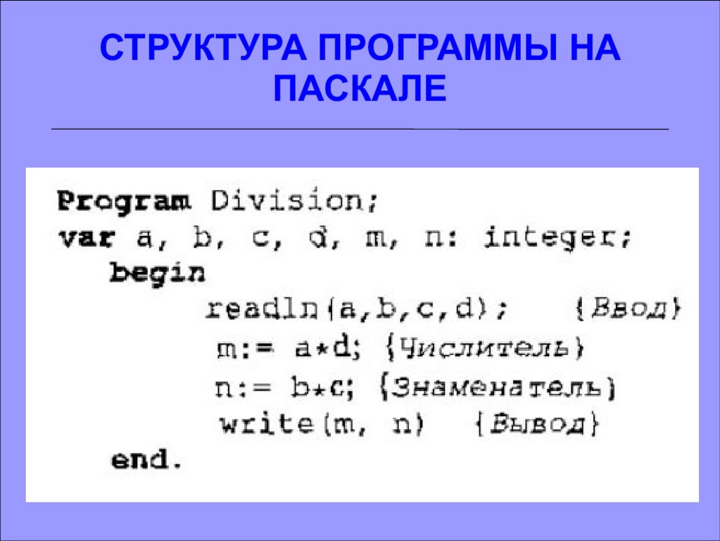 Основная структура программы. Структура программы Pascal. Последовательность разделов программы Паскаль. Структура программы на языке программирования Паскаль. Струра программы на Паскале.