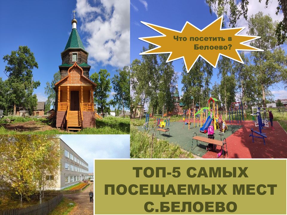 Команда «Патриоты Пармы» ТОП-5 самых посещаемых мест с.Белоево Что посетить в