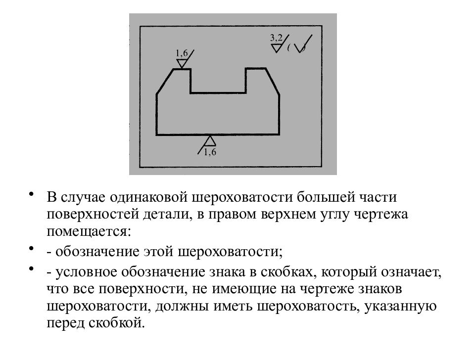 На поверхности в случае. Шероховатость поверхностей RZ 20 на чертеже. Ra3 2 шероховатость на чертеже. Значок шероховатости в углу чертежа. Обозначение шероховатости на поверхности деталей.